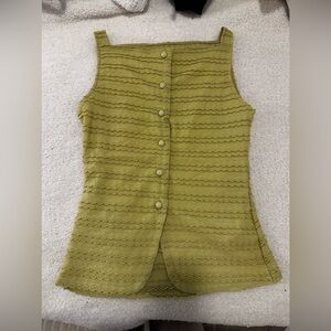 Olive/Green Button Front Dress/Top